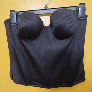 Dominique Black Silky Corset Size 38A Goth Whimsygoth